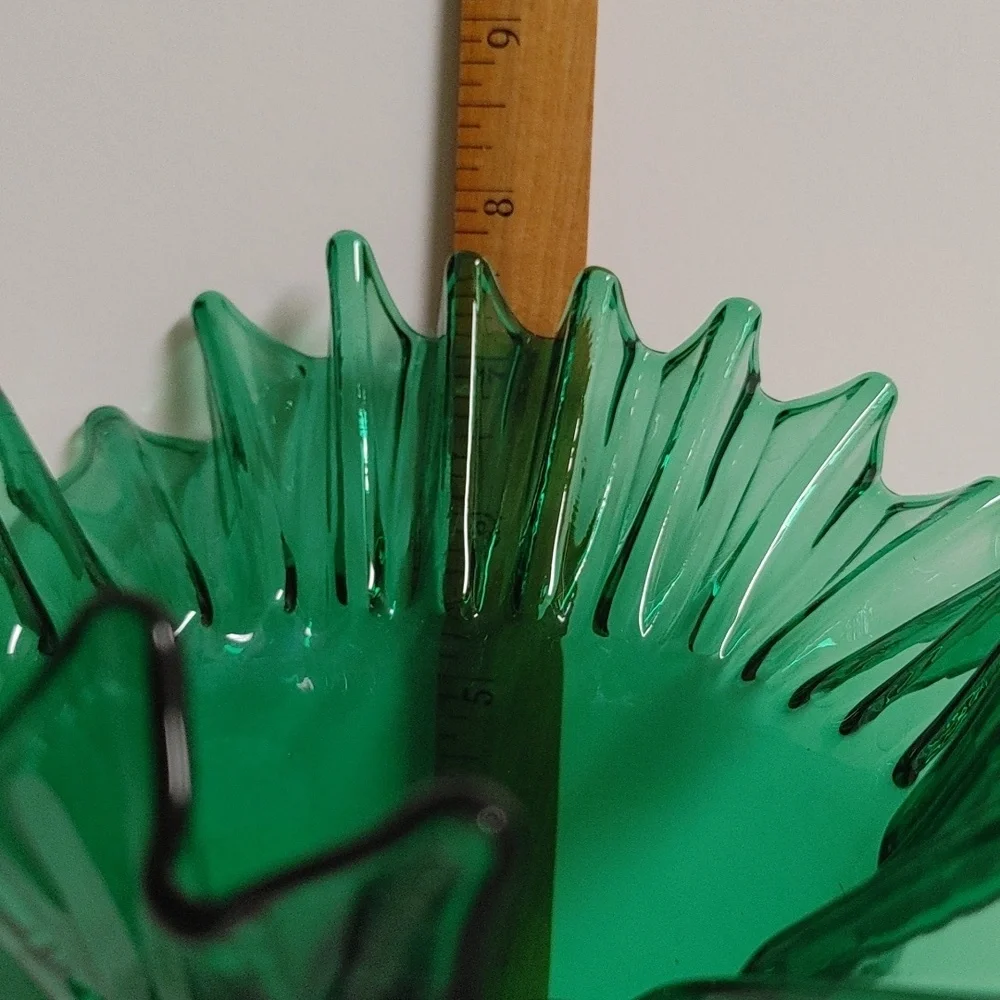Blenko Emerald Green Art Glass Vase MCM
